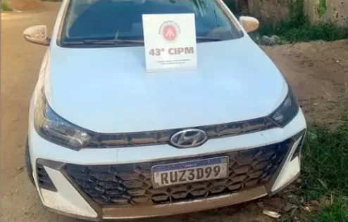 Carro roubado em Porto Seguro é recuperado por policiais da 43ª CIPM de Itamaraju