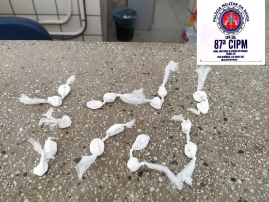 PM apreende cocaína na manhã deste sábado (18) em Teixeira de Freitas