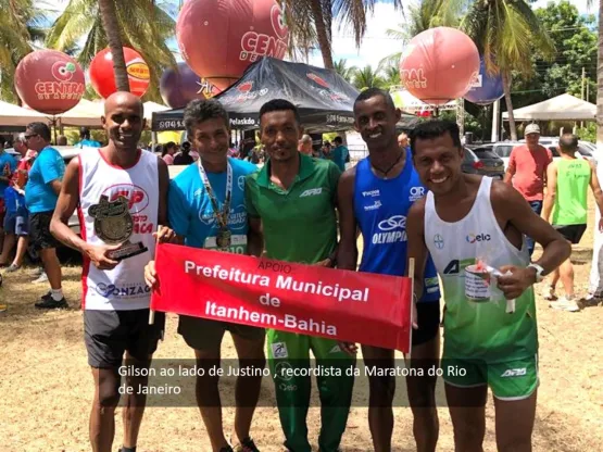 Com apoio da prefeitura atleta de Itanhém participa de maratona em Petrolina