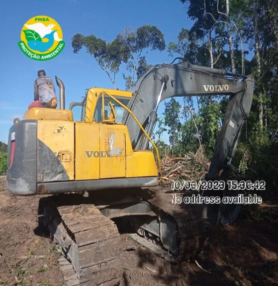 CIPPA/PS combate crimes de desmatamento e extração ilegal de areia no município de Eunápolis.