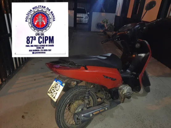 PM apreende motoneta com numeração de motor e chassi suprimidos