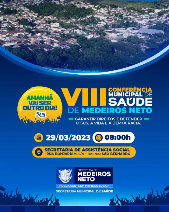 Medeiros Neto se prepara para a realização da 8ª Conferência Municipal de Saúde