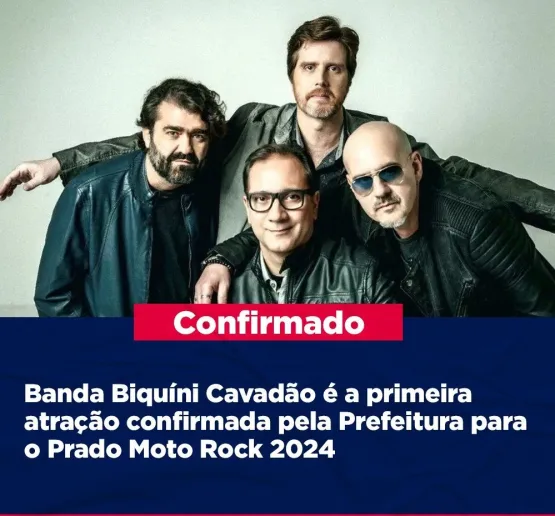 Prefeitura confirma a 1ª atração do Prado Moto Rock de 2024. Confira