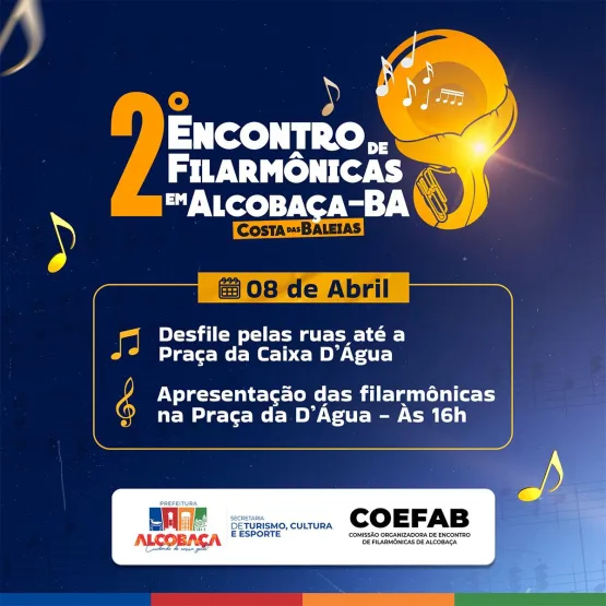 2º Encontro de Filarmônicas Alcobaça – Costa das Baleias trará apresentações emocionantes para celebrar o sábado de Aleluia