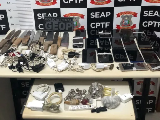 Celulares e drogas são apreendidos durante “Operação Revista” no Conjunto Penal de Teixeira de Freitas