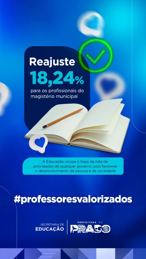 Vitória dos professores: Prefeito de Prado sanciona reajuste de 18,24% no piso dos professores