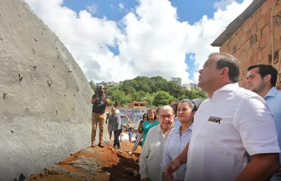 Governador em exercício Geraldo Júnior visita obras de contenção de encostas em dois pontos da capital