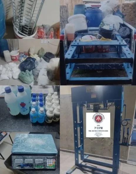 Laboratório de drogas é desarticulados por Policiais da 7ª CIPM em Eunápolis