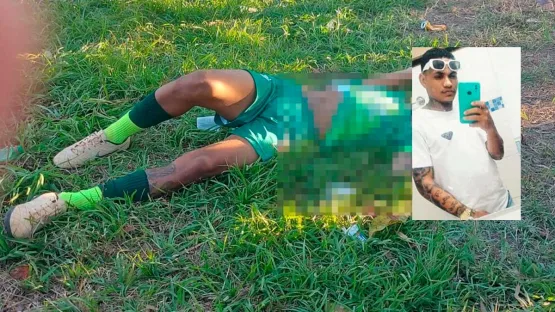 Jogador de futebol executado a tiros durante partida, na Bahia