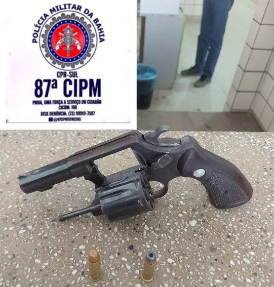 Suspeito foge e deixa arma para trás em Teixeira de Freitas