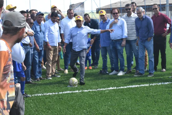 Governador em exercício inaugura Areninha Society e autoriza construção de uma delegacia de Polícia Civil, em Ibirapuã