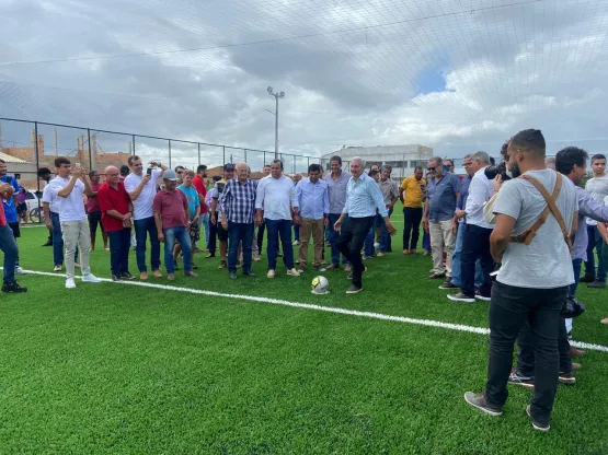 Prefeito Beto Pinto e governador Geraldo Jr. inauguram complexo esportivo da Areninha Society em Medeiros Neto