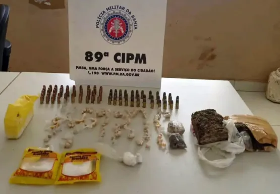 Homem é preso com drogas e munições em Itabatã