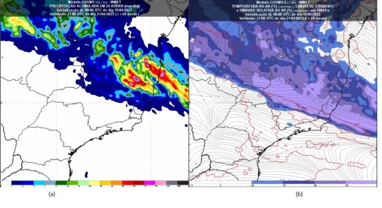 Feriado terá grandes volumes de chuva no Espírito Santo, Minas Gerais e Bahia