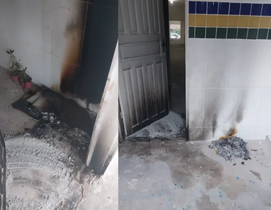 Vandalismo - Criminosos tentam incendiar Posto de Saúde em Cumuruxatiba