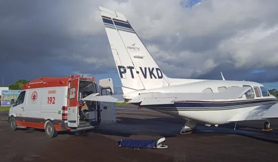 Prefeitura de Mucuri transfere de UTI Aérea paciente em estado grave do São José de Itabatã para Hospital em Valença