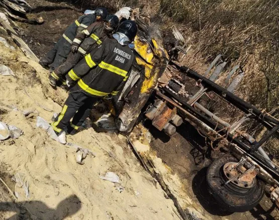 Motorista que tomou caminhão de assalto em Eunápolis morre carbonizado na BR 101 próximo a Teixeira de Freitas
