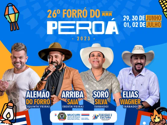 Mucuri inicia seu tradicional Forró do Peroá com 4 dias de festa a partir desta quinta-feira (29)