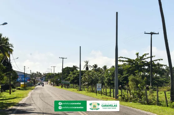 Interligação da iluminação pública entre Ponta de Areia e Barra de Caravelas trás mais segurança para os moradores