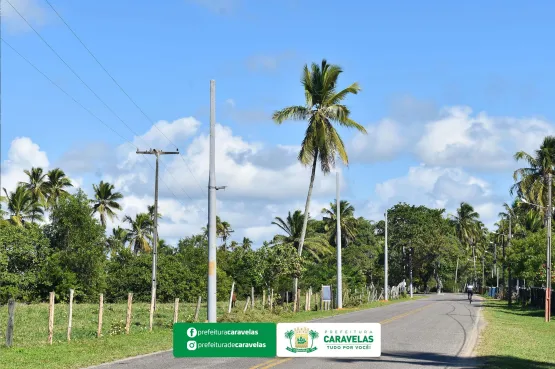 Interligação da iluminação pública entre Ponta de Areia e Barra de Caravelas trás mais segurança para os moradores