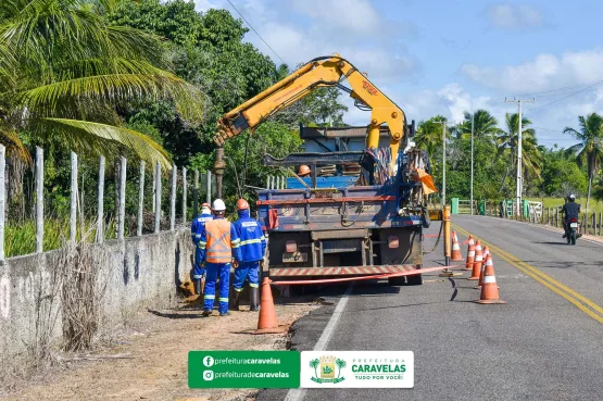 Interligação da iluminação pública entre Ponta de Areia e Barra de Caravelas trás mais segurança para os moradores