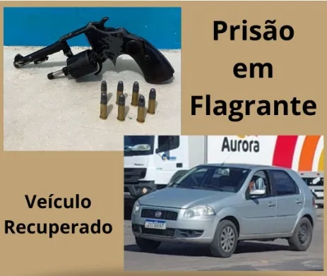 Polícia prende assaltantes com arma e recupera carro roubado em Alcobaça