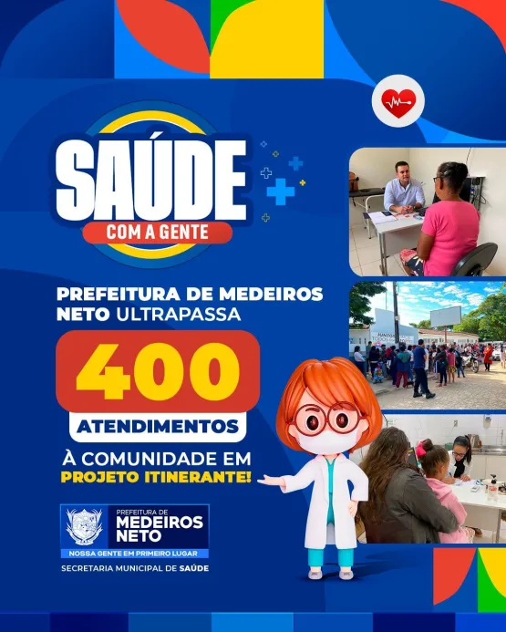 Prefeitura de Medeiros Neto ultrapassa 400 atendimentos à comunidade em nova ação da Saúde