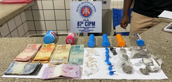 PM prende homem com drogas em Teixeira de Freitas