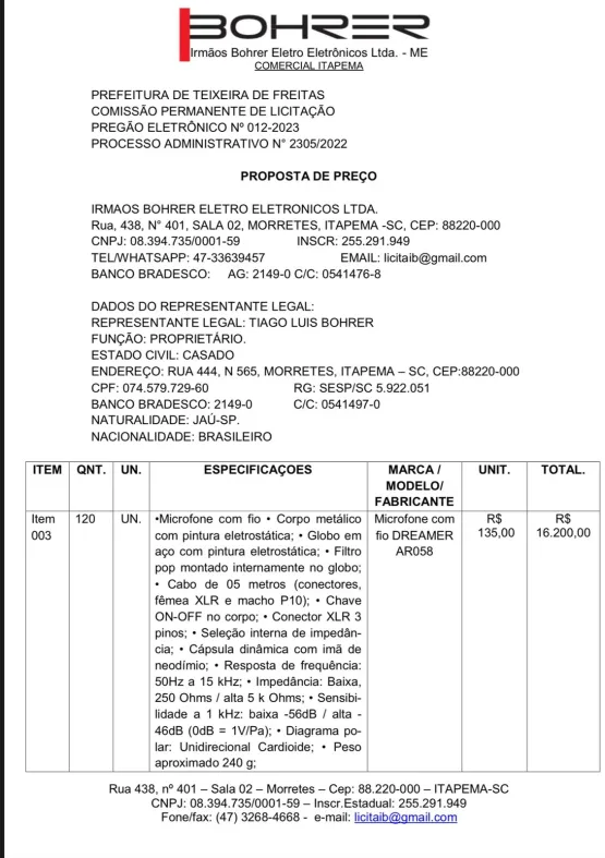 Fake news: Prefeitura desmente notícia de licitação milionária de microfone e caixa de som 