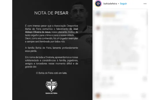 Ex-jogador do Bahia sofre infarto e morre durante treino