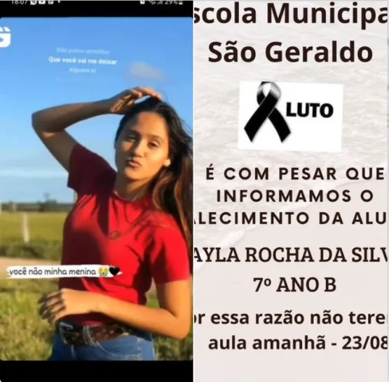  Prefeitura  de Teixeira de Freitas lamenta morte da aluna Layla Rocha da Silva