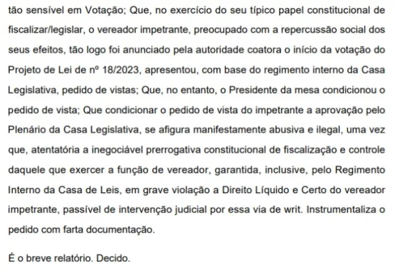 Decisão judicial para suspensão de lei sobre novo Código Tributário Municipal não se baseia em alterações propostas