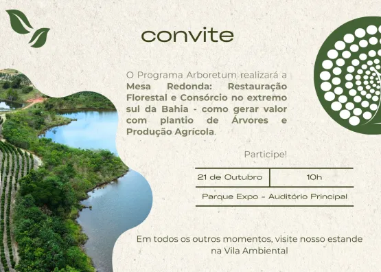 Programa Arboretum levará “Restauração” para a Expo Teixeira