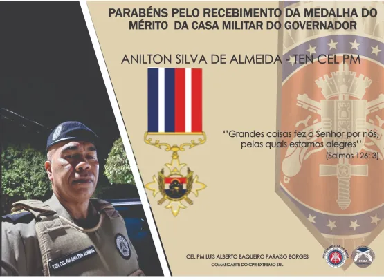 Oficiais do CPR-ES Recebem Medalha do Mérito da Casa Militar do Governador