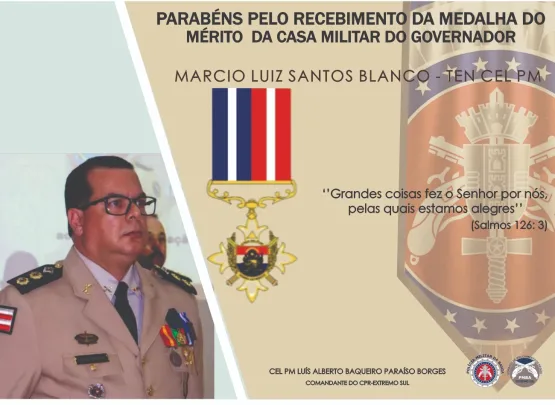 Oficiais do CPR-ES Recebem Medalha do Mérito da Casa Militar do Governador