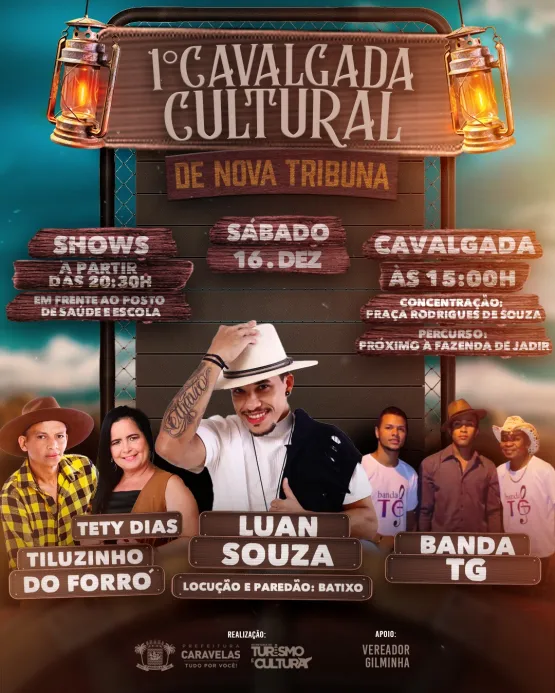 Nova Tribuna Recebe a 1ª Cavalgada com Shows e Tradição em 16 de Dezembro