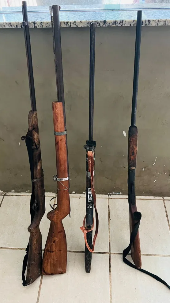 Operação de combate à caça ilegal resulta na apreensão de quatro armas de fogo em Ilhéus