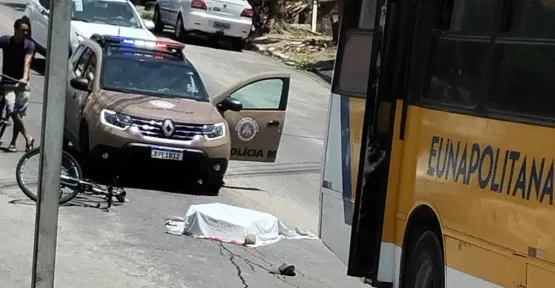 Idoso morre atropelado por ônibus coletivo em acidente no centro de Eunápolis
