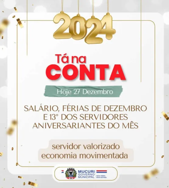 Mucuri: Prefeito Robertinho mira desafios do novo ano antecipando salários de dezembro dos servidores municipais