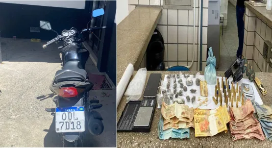  PM prende em Teixeira de Freitas suspeito de tráfico  com drogas e arma