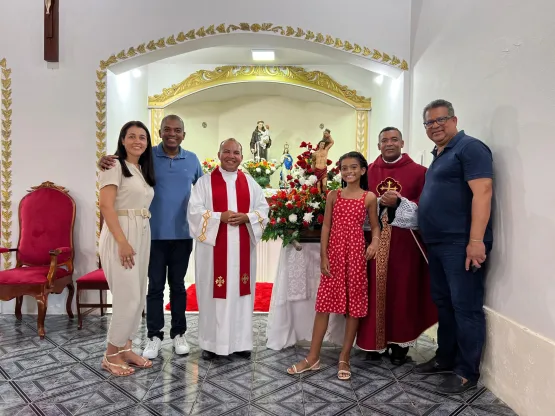 Prefeito Gilvan Produções participa da missa em homenagem a São Sebastião em Cumuruxatiba