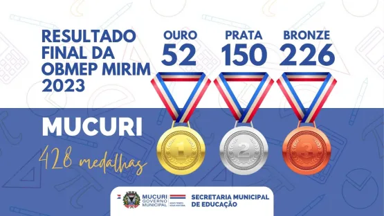 Alunos de Mucuri brilham na OBMEP Mirim 2023 e conquistam 428 medalhas