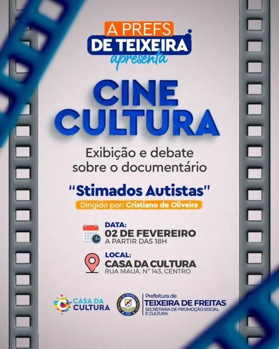 Cine Cultura: Iniciativa da Prefeitura de Teixeira de Freitas promove reflexão sobre o autismo