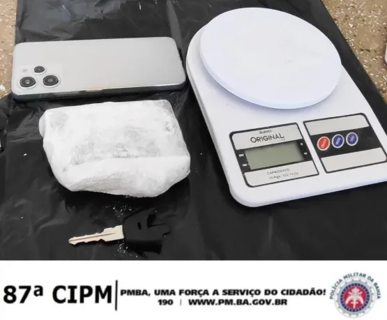 87ª CIPM prende suspeito por tráfico de droga no Colina Verde em Teixeira de Freitas