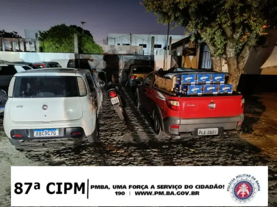 PM recupera em Teixeira de Freitas carro com gêneros alimentícios furtado em Itamaraju e outros dois veículos com restrição