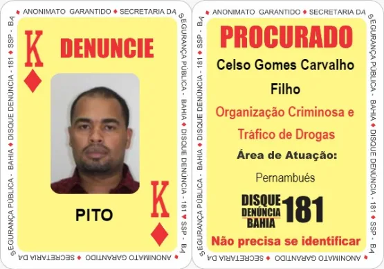 Rei de Ouros do Baralho do Crime da Bahia é preso pela Polícia Civil