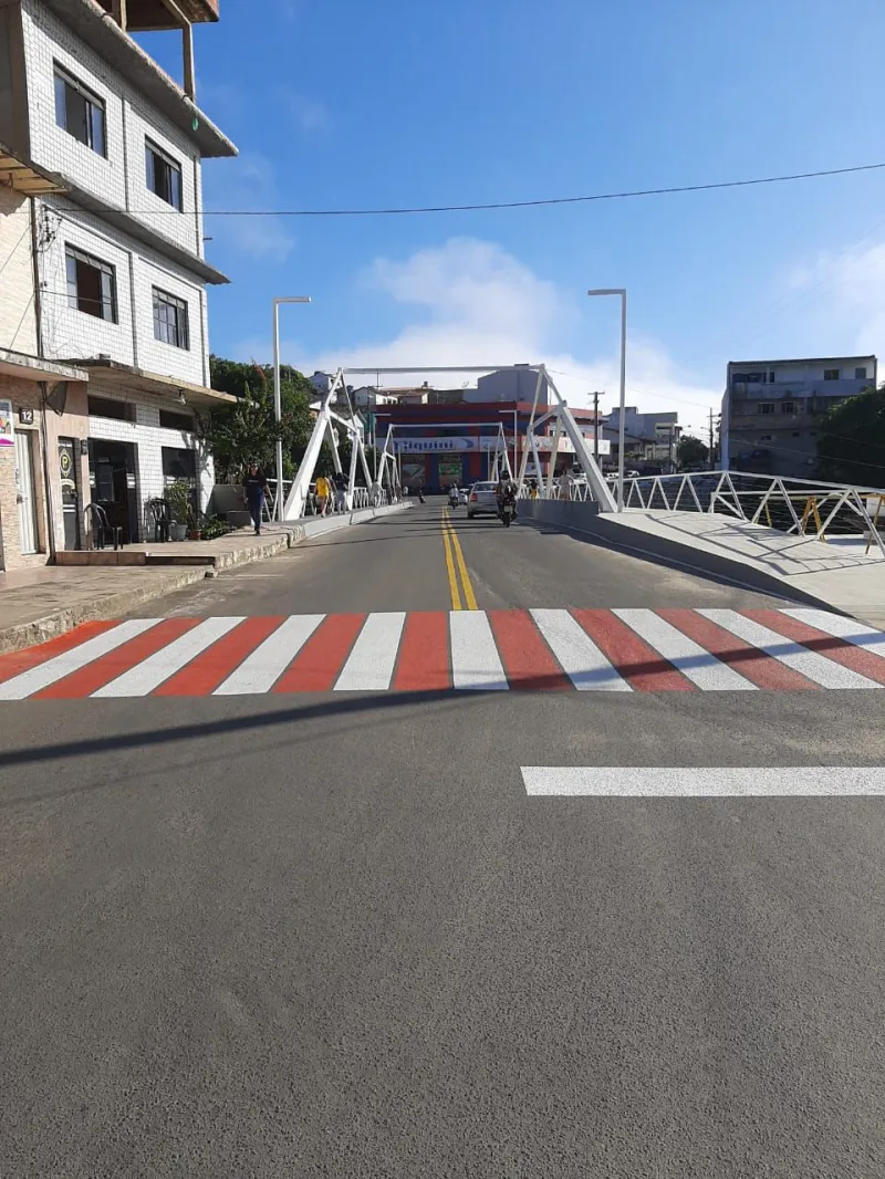 Prefeitura está finalizando obras da ponte do Centro, novo cartão-postal de Medeiros Neto