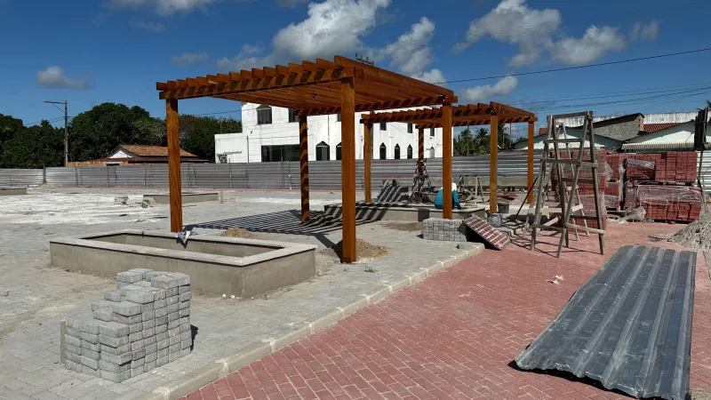 Estão avançadas as obras de construção da praça do São José de Alcobaça