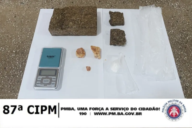 Polícia Militar realiza duas apreensões de drogas em Teixeira de Freitas