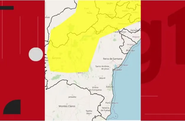 Mais de 100 cidades baianas estão com alerta de vendaval; confira lista completa